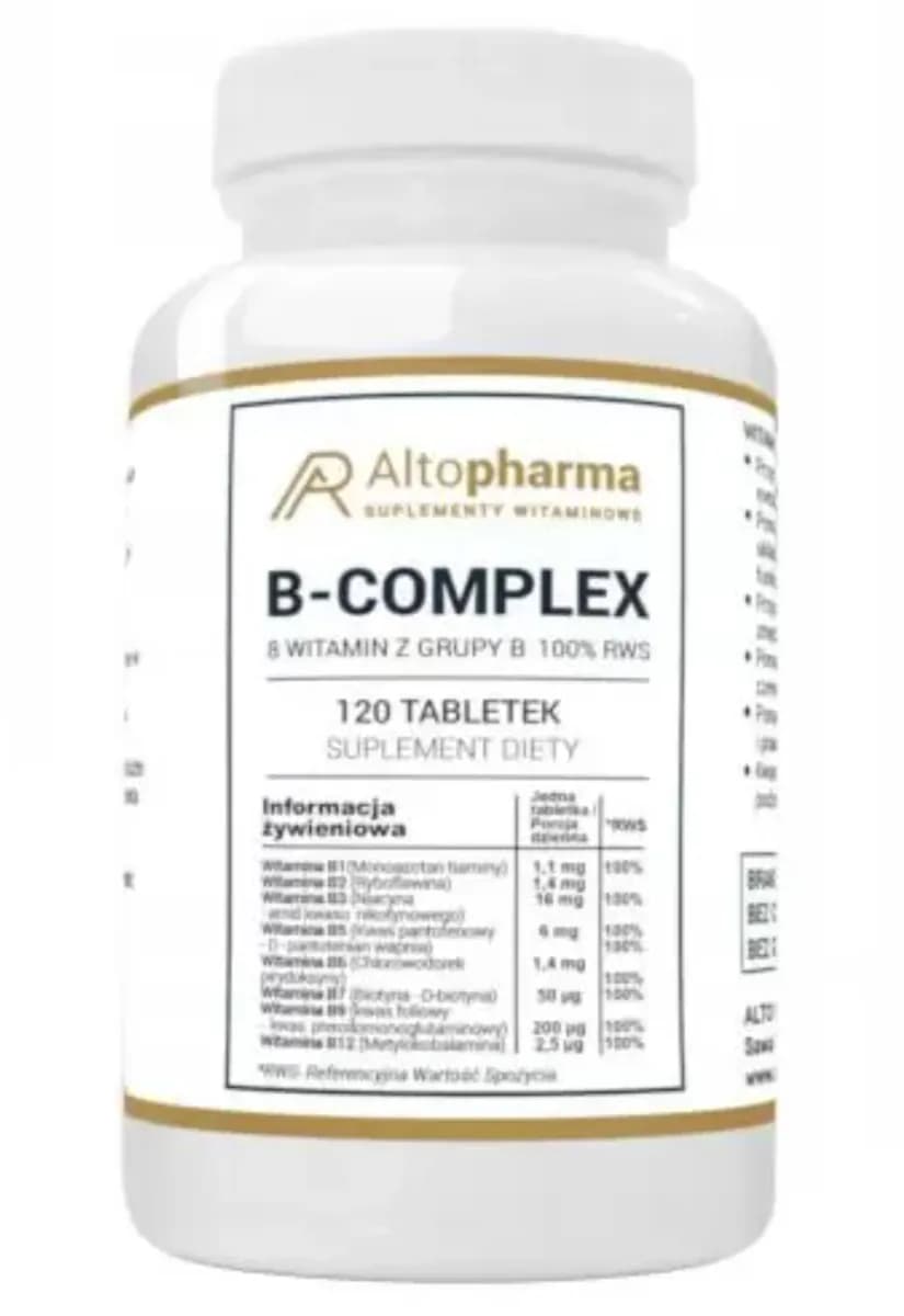 Altopharma Witamina B Complex 100% 120 tabletek - zdjęcie 1