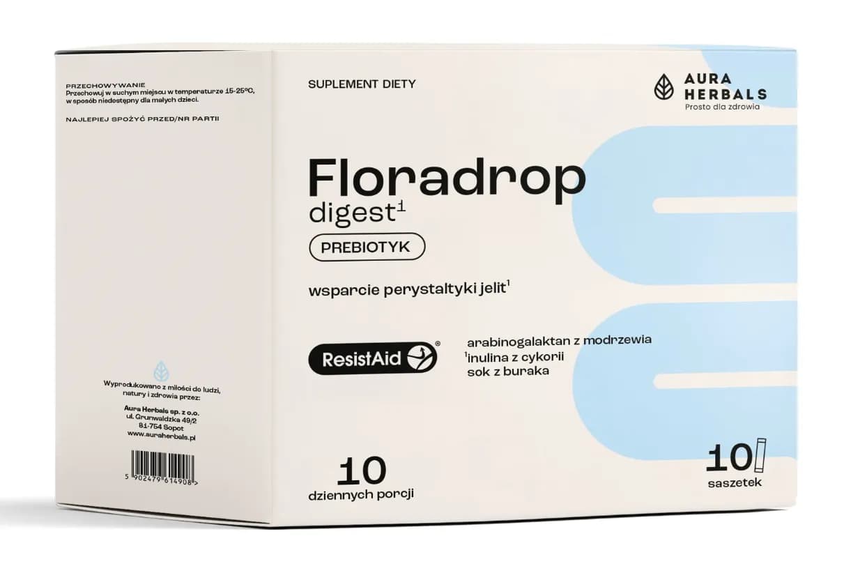 Aura Herbals Floradrop digest prebiotyk 200 g (20 g x 10 saszetek) - zdjęcie 1