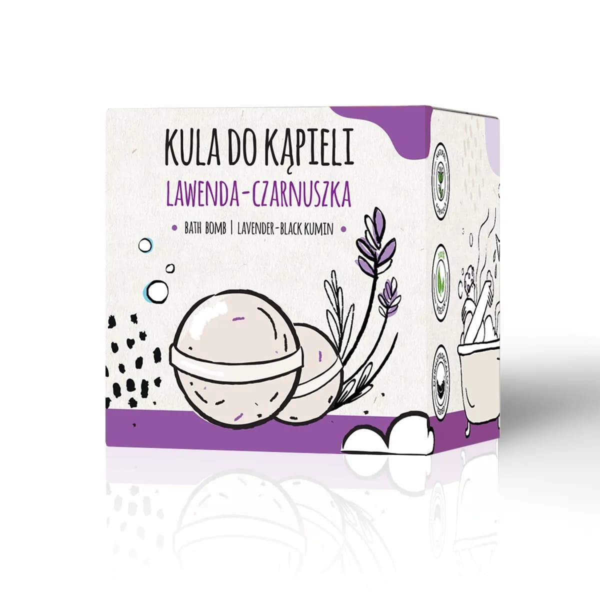 Słomiana Pracownia Kula do kąpieli lawenda - czarnuszka - zdjęcie 1