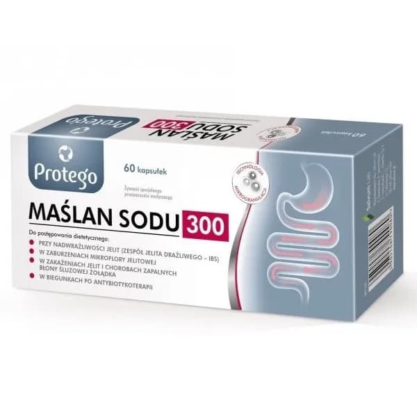 Protego Maślan Sodu 300 mg 60 kapsułek - zdjęcie 1