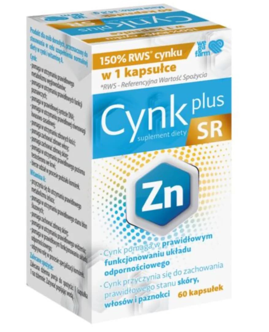 WegaFarm Cynk Plus SR 60 kapsułek - zdjęcie 1