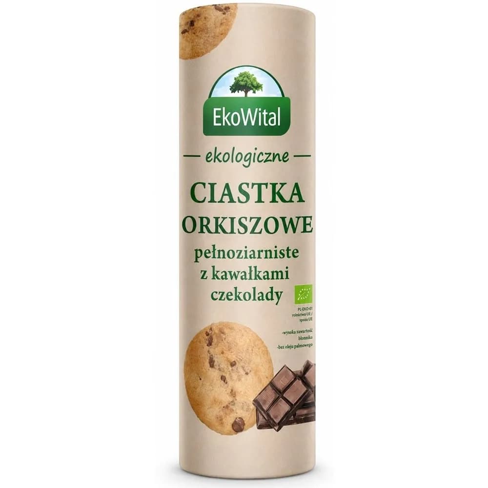 EKO WITAL CIASTKA ORKISZOWE Z KAWAŁKAMI CZEKOLADY BIO 250g - zdjęcie 1