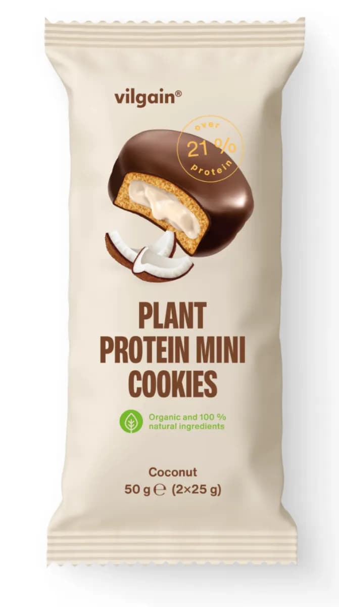 Vilgain Proteinowe ciasteczka wegańskie kokos 50 g (2 x 25 g) - zdjęcie 1