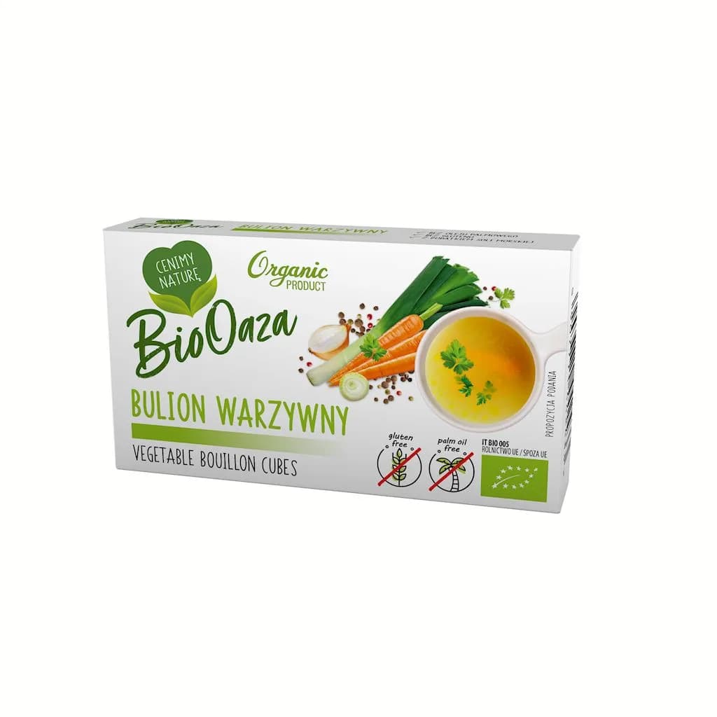 Biooaza Bulion Kostki Warzywne Bez Dodatku Cukrów Bezglutenowe BIO 66 g - zdjęcie 1