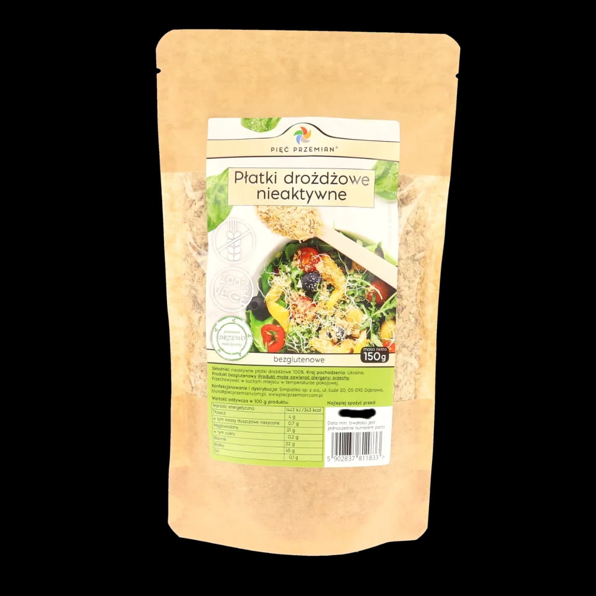 Pięć Przemian Płatki Drożdżowe Nieaktywne Bezglutenowe 150 g - zdjęcie 1