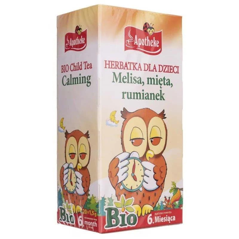 Apotheke Herbatka Dla Dzieci Melisa Mięta Rumianek Po 6 msc BIO 30g (20x1,5g) - zdjęcie 1