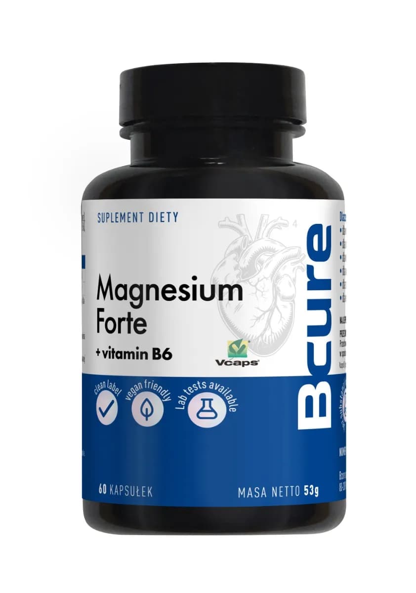 BCure Magnez Forte + Witamina B6 60 kapsułek - zdjęcie 1