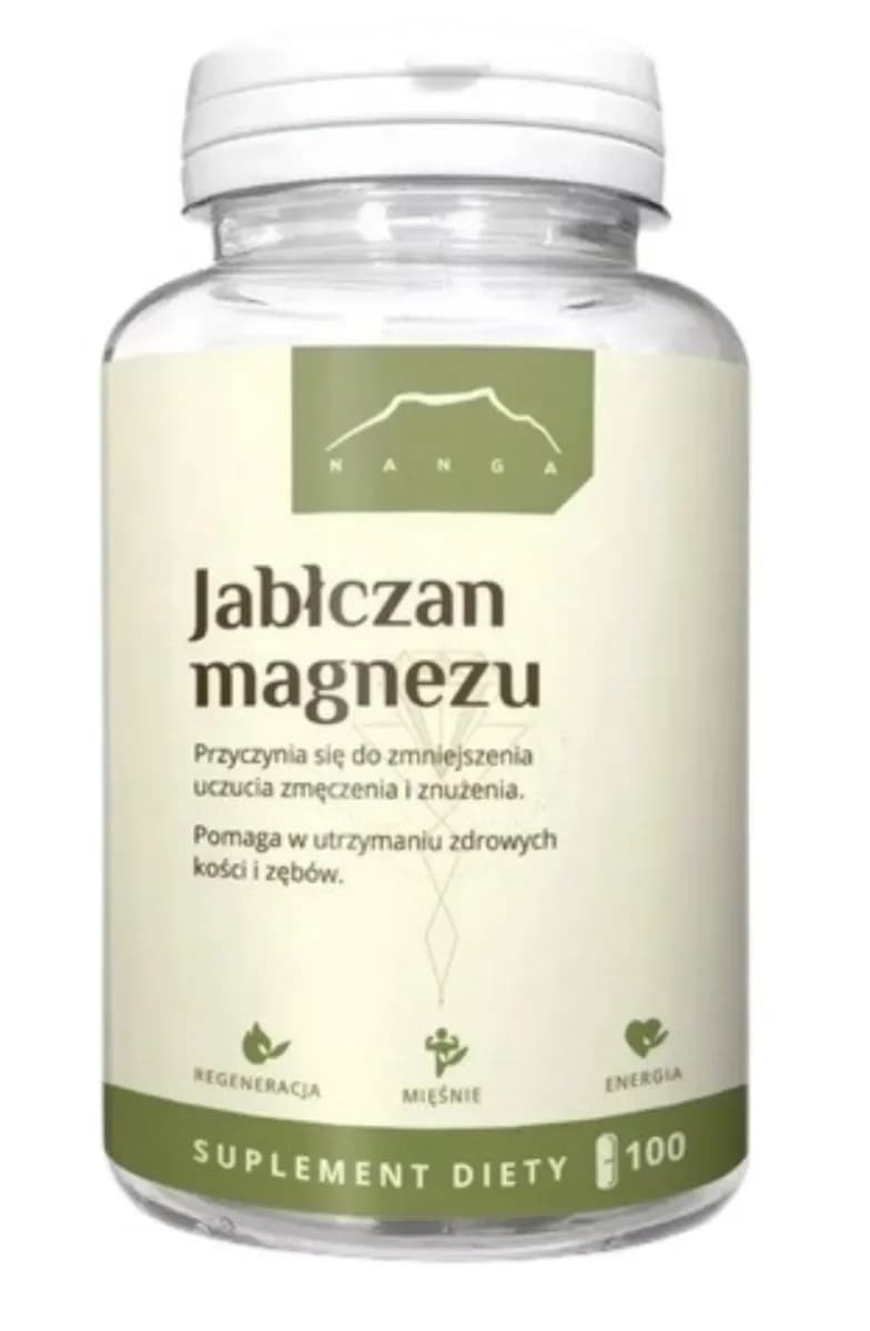 Nanga Jabłczan magnezu 700 mg 100 kapsułek - zdjęcie 1