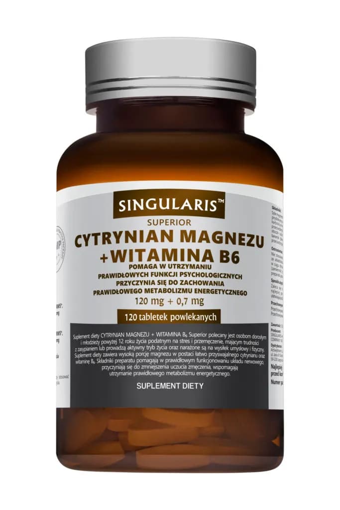 Singularis Cytrynian Magnezu + Witamina B6 120 tabletek powlekanych - zdjęcie 1