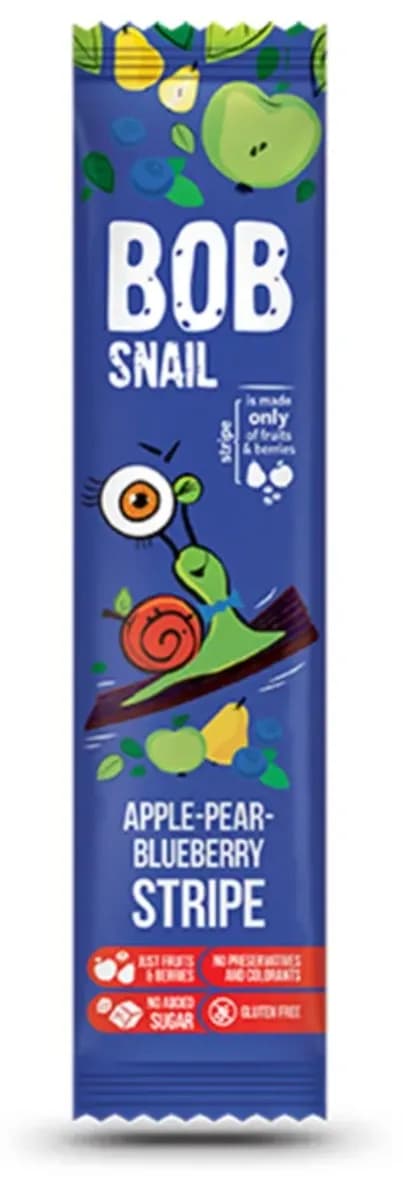 BOB SNAIL Przekąska jabłkowo - gruszkowo - borówkowa 14 g - zdjęcie 1