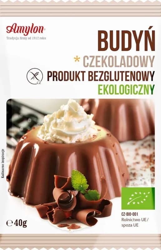 Amylon Budyń O Smaku Czekoladowym Bezglutenowy BIO 40 g - zdjęcie 1