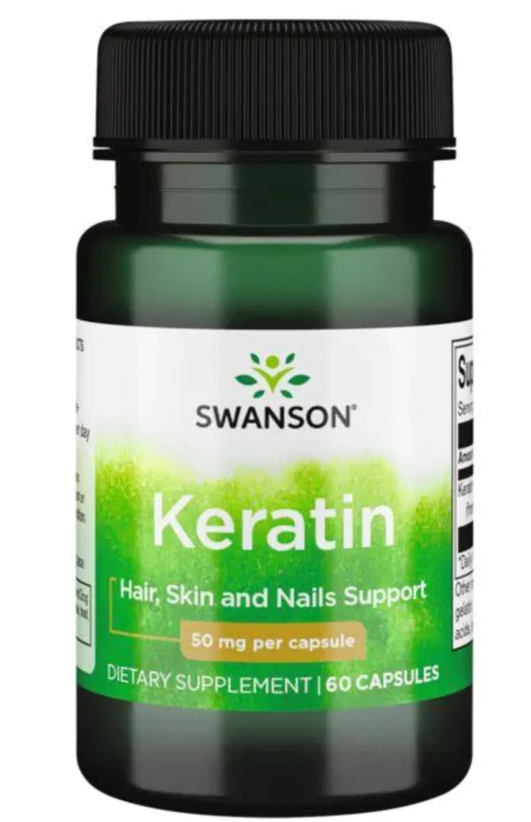 SWANSON Keratin (Keratyna) 50 mg 60 kapsułek - zdjęcie 1