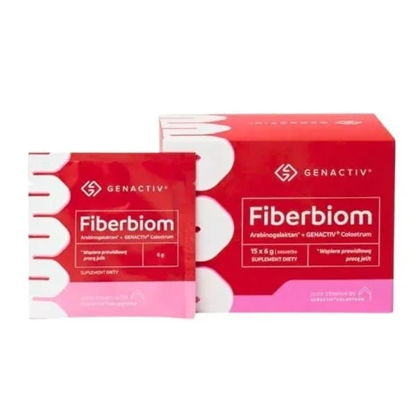 Genactiv Fiberbiom Arabinogalaktan + Colostrum saszetki 15 x 6 g - zdjęcie 1