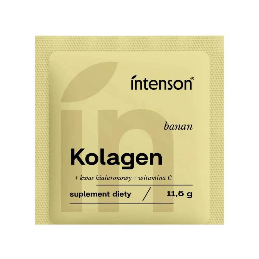 Intenson Kolagen z witaminą C i kwasem hialuronowym 11,5g o smaku bananowym - zdjęcie 1