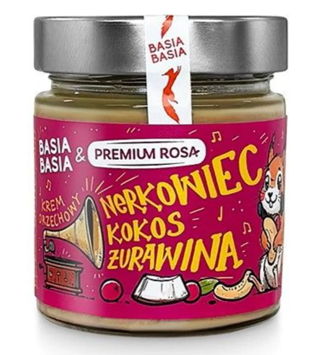 Alpi BasiaBasia & Premium Rosa Krem Orzechowy Nerkowiec Kokos Żurawina 195g - zdjęcie 1
