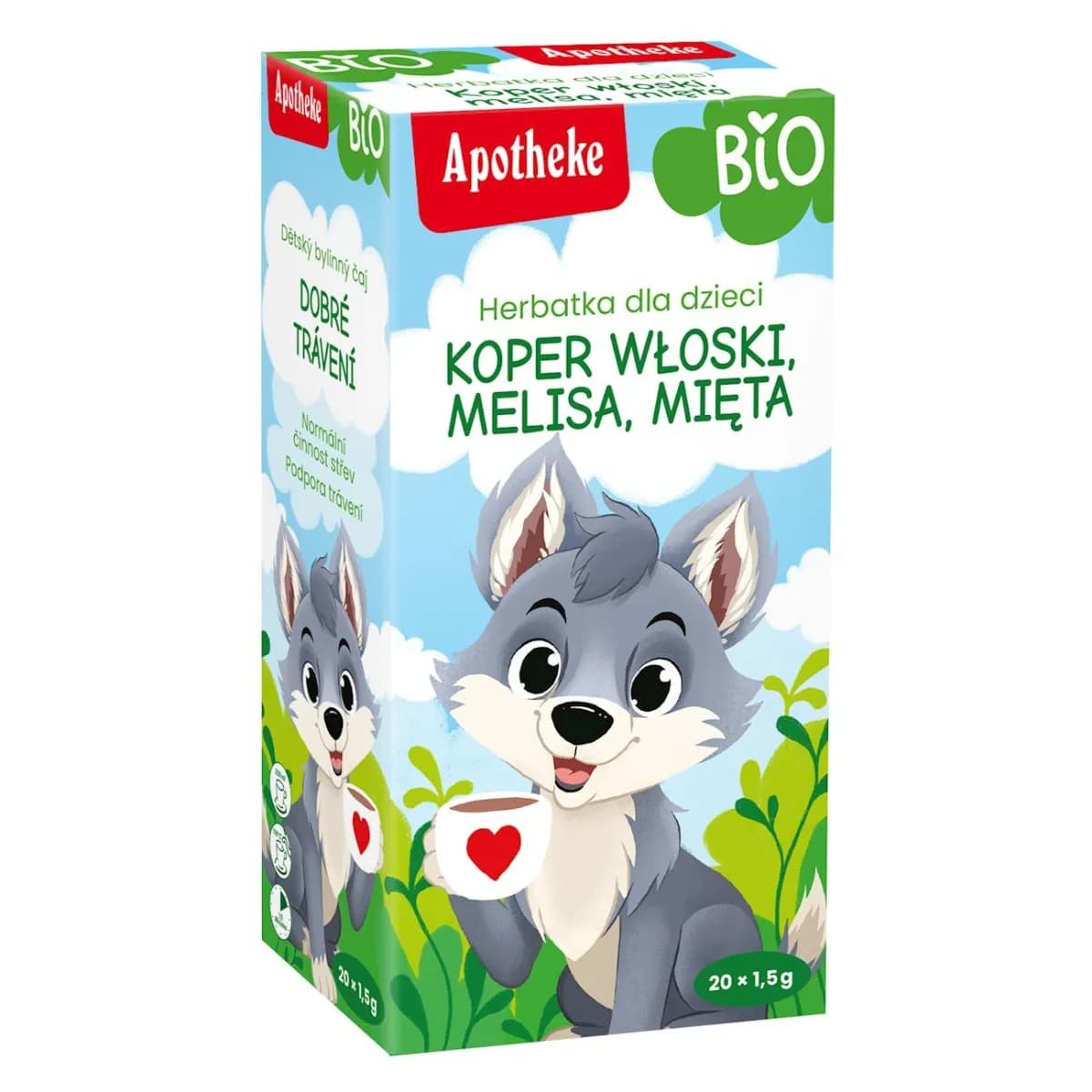 Apotheke Herbatka Dla Dzieci Koper Włoski Melisa Mięta BIO 30g (20x1,5g) - zdjęcie 1