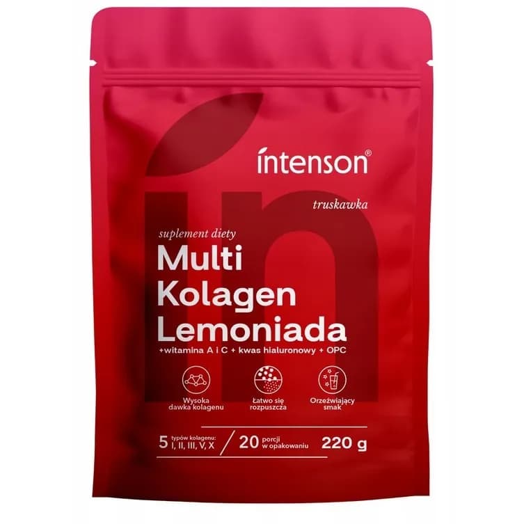 Intenson Multi Kolagen 220 g o smaku truskawkowym - zdjęcie 1